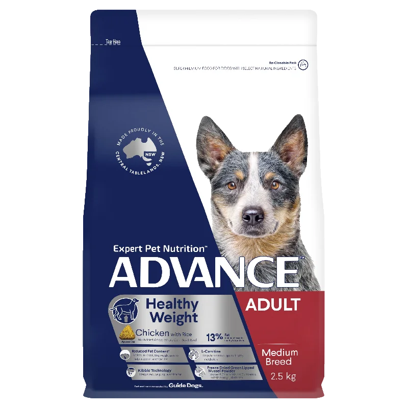 ADVANCE - Healthy Weight Adult Medium Breed Chicken with Rice Dog Dry Food (2.5kg)