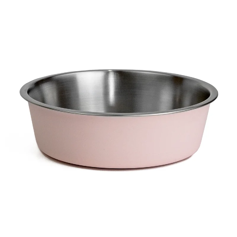 WagTime - Pink Stainless Steel Dog Bowl (Large)