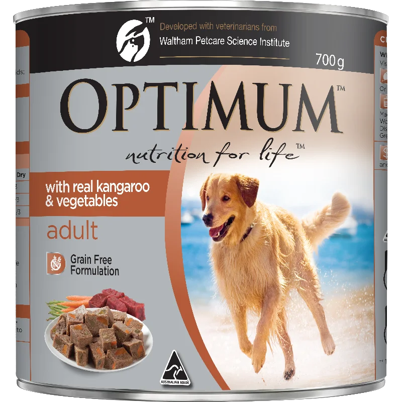 OPTIMUM - Adult with Kangaroo & Vegetables Wet Dog Food (700g)