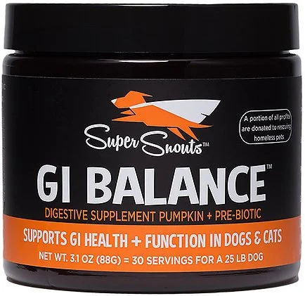 Super Snouts G.I. Balance Digestive Support Dog & Cat Supplement, 3.5-oz jar