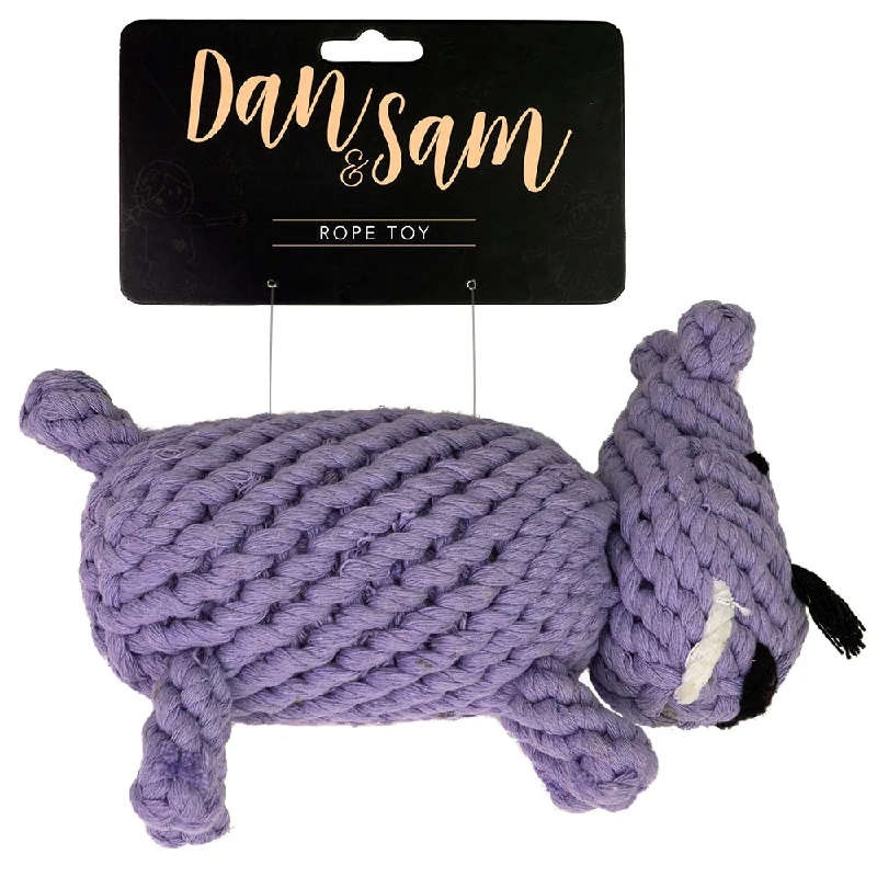 Dan & Sam - Humphrey the Hippo Rope Dog Toy