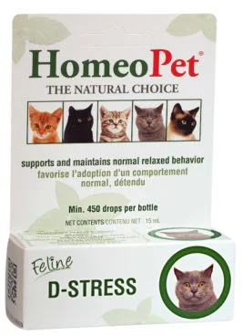 HomeoPet Feline D-Stress Drops 15ml (450 drops)