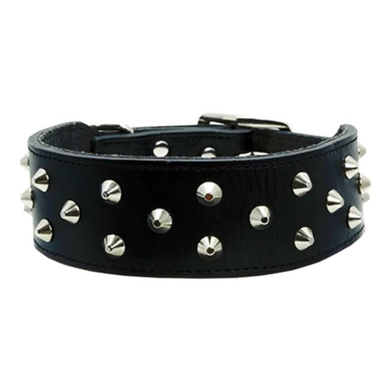 Dan & Sam - Genuine Leather Staffy Collar (Black)