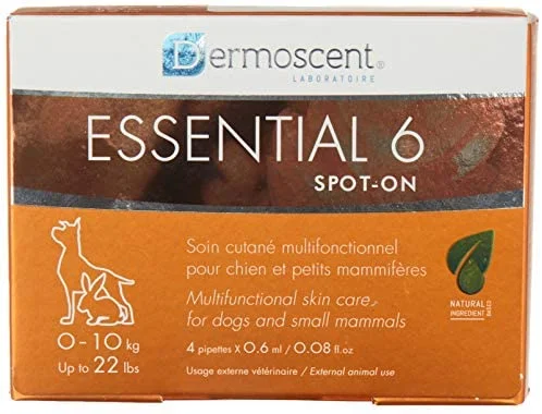 Dermoscent Essential 6 Spot-On Small Breed Dog Skin Care Treatment, 4 count