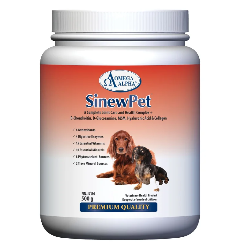 Omega Alpha SinewPet Joint Care Powder Supplement for Dogs and Cats