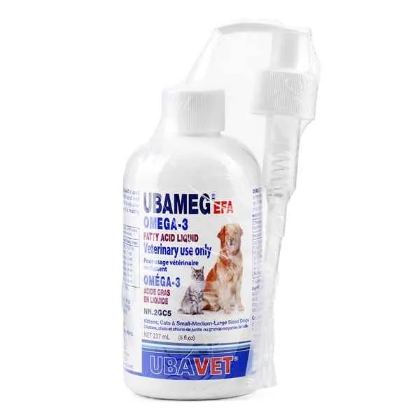 Ubavet UbaMeg Omega 3 Fatty Acid Liquid With Pump 237ml