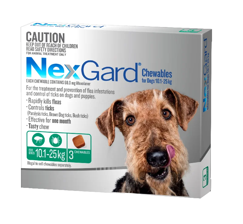 NexGard Chewables Dog - 10.1-25kg (3pk)