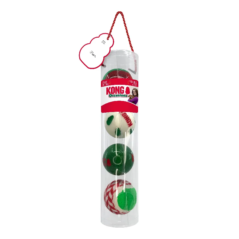 KONG - Holiday Occasions Signature Balls (Medium) (4pk)