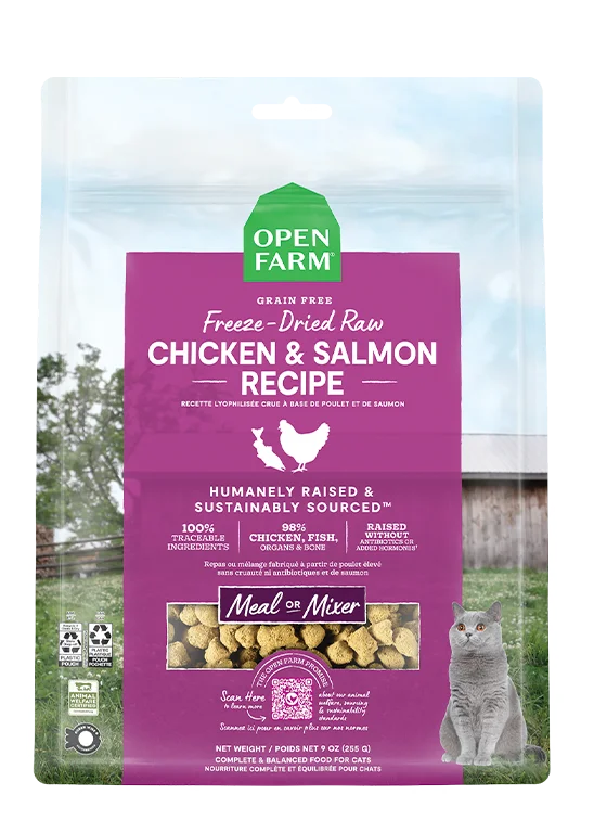 Chicken & Salmon Freeze Dried Raw Cat Food