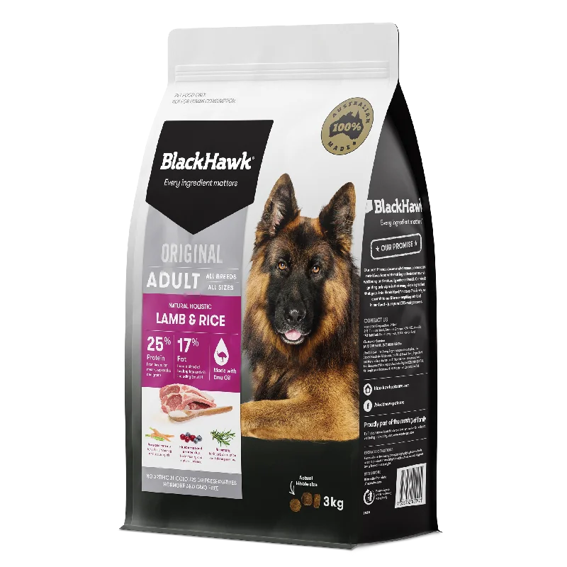 Black Hawk - Lamb & Rice Adult Dog Dry Food (3kg)