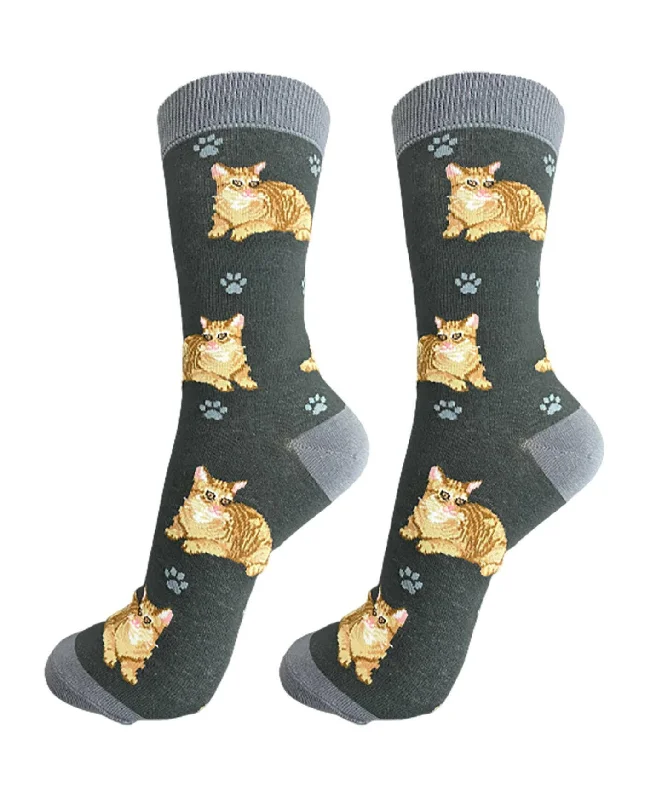 Cat Socks-Orange Tabby Full Body