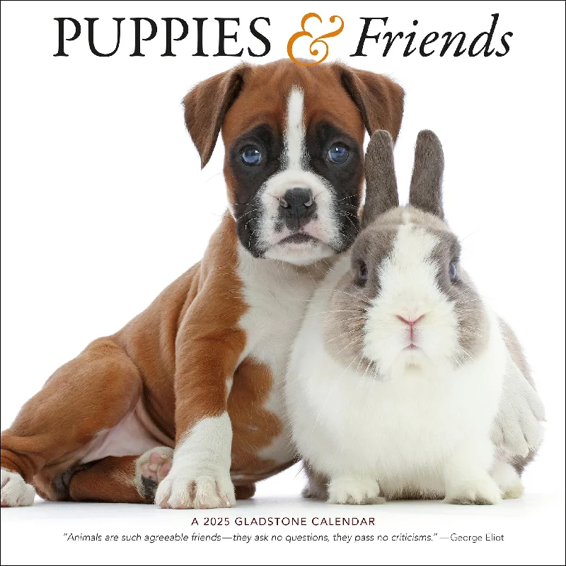 Puppies And Friends Wall 2025 Calendar