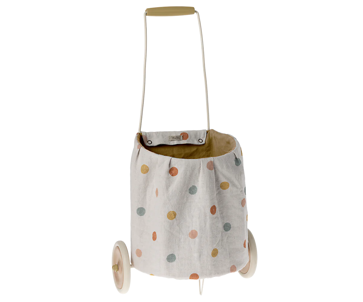 Maileg - Trolley, Multi dots - Yellow