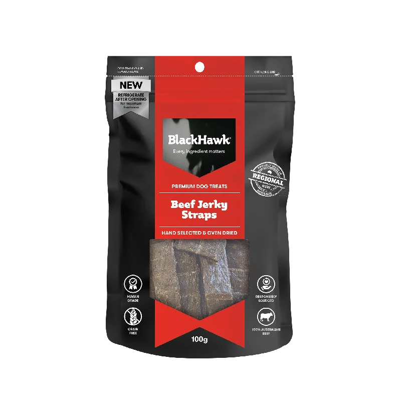 Black Hawk - Beef Straps Dog Treats (100g)