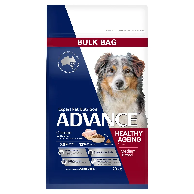 ADVANCE - Healthy Ageing Medium Breed Chicken with Rice Dog Dry Food (20kg)