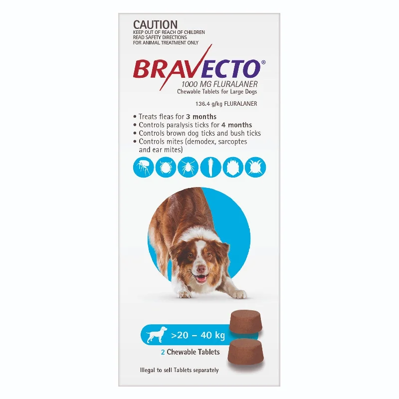 Bravecto - Chewable Flea & Tick Tablet for Large Dogs (2pk)