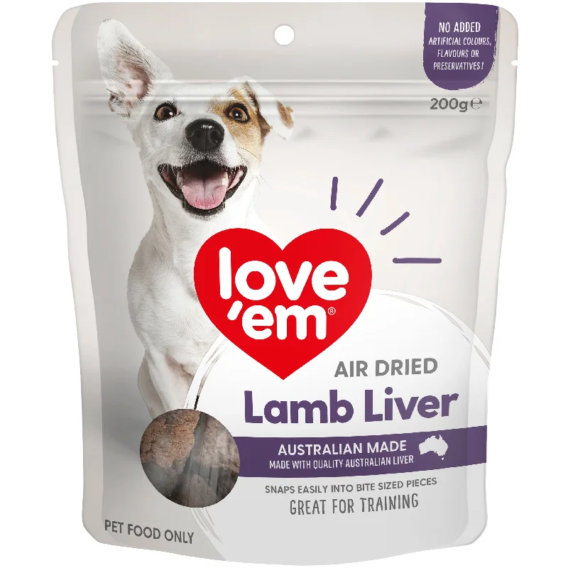 love em - Lamb Liver Air Dried Dog Treat (200g)