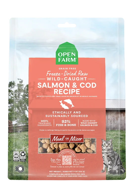 Wild-Caught Salmon & Cod Freeze Dried Raw Cat Food