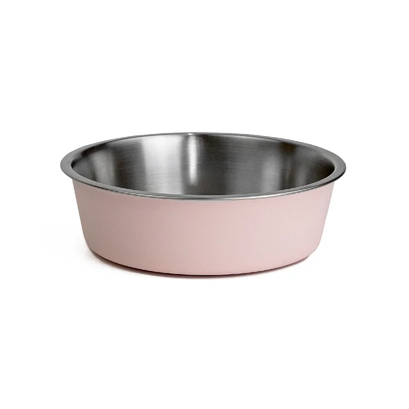 WagTime - Pink Stainless Steel Dog Bowl (Medium)