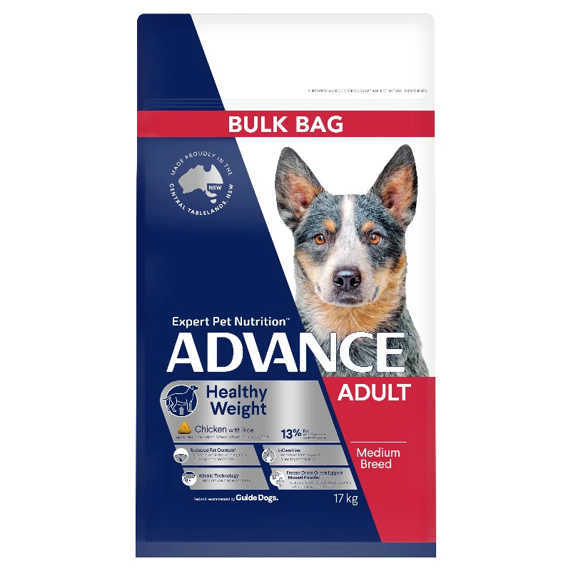 ADVANCE - Healthy Weight Adult Medium Breed Chicken with Rice Dog Dry Food (17kg)