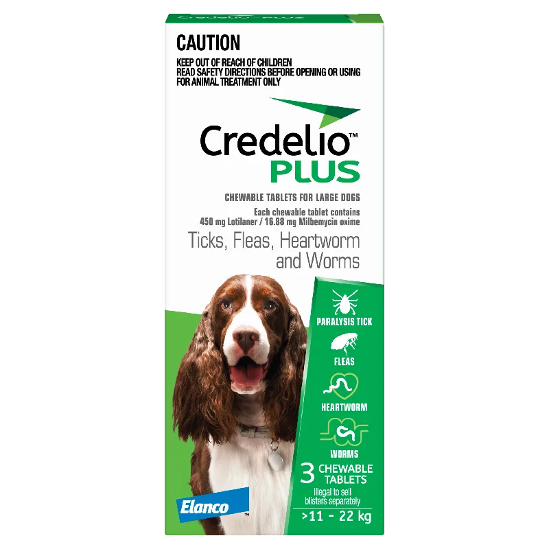 Credelio Plus - Chewable Tablets for Large Dogs (11-22kg) (3pk)