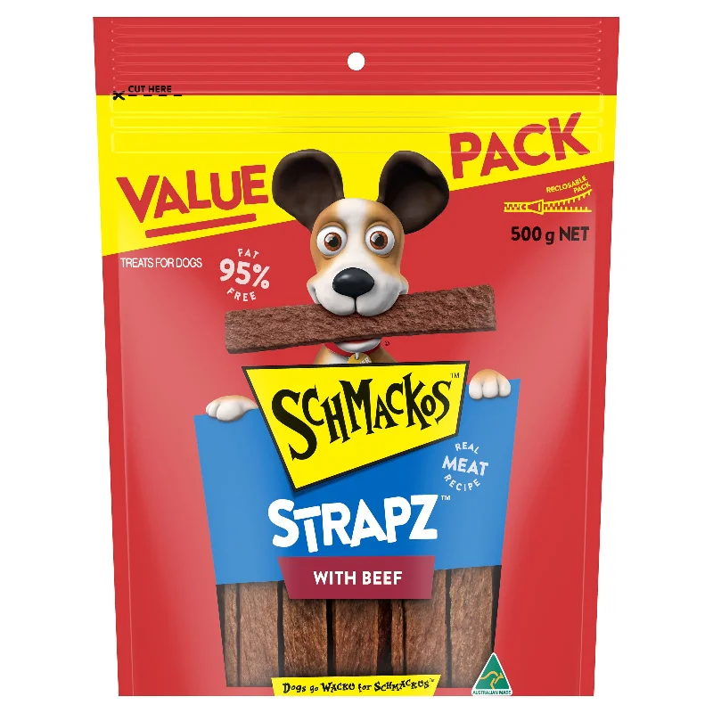 SCHMACKOS - STRAPZ Beef (500g)