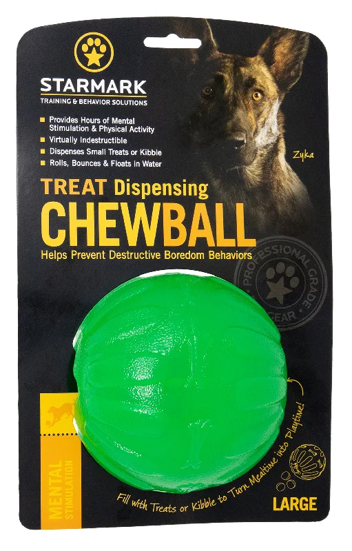 Starmark - Treat Dispensing Chew Ball Dog Toy (Large)