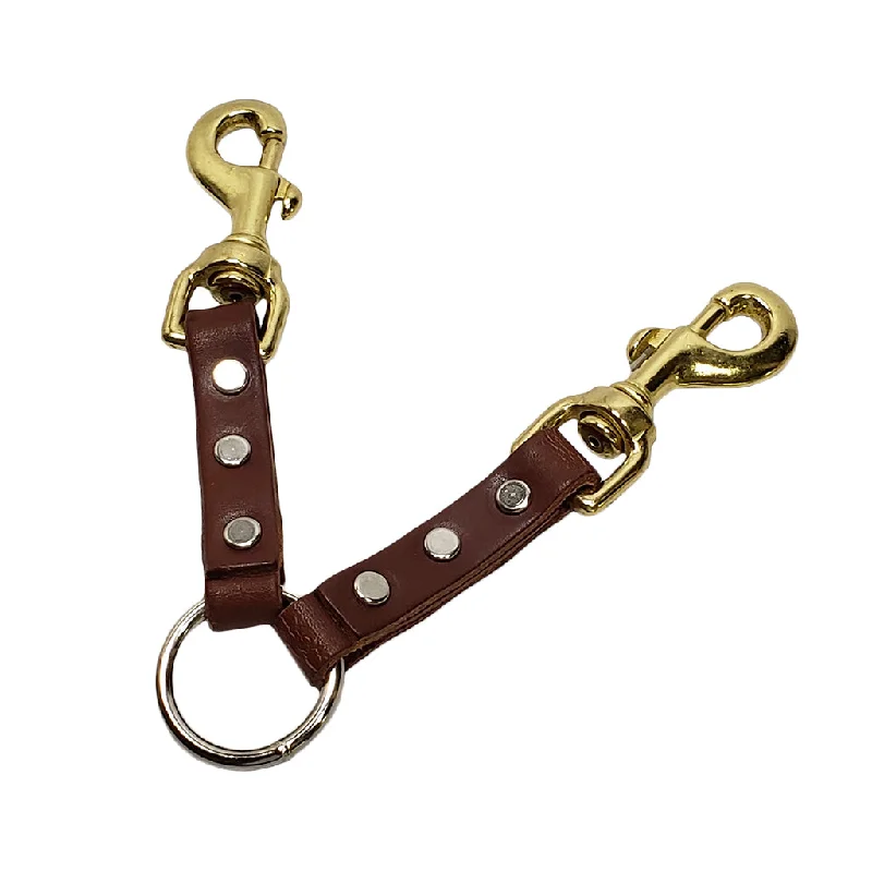 2-Dog Leather Coupler