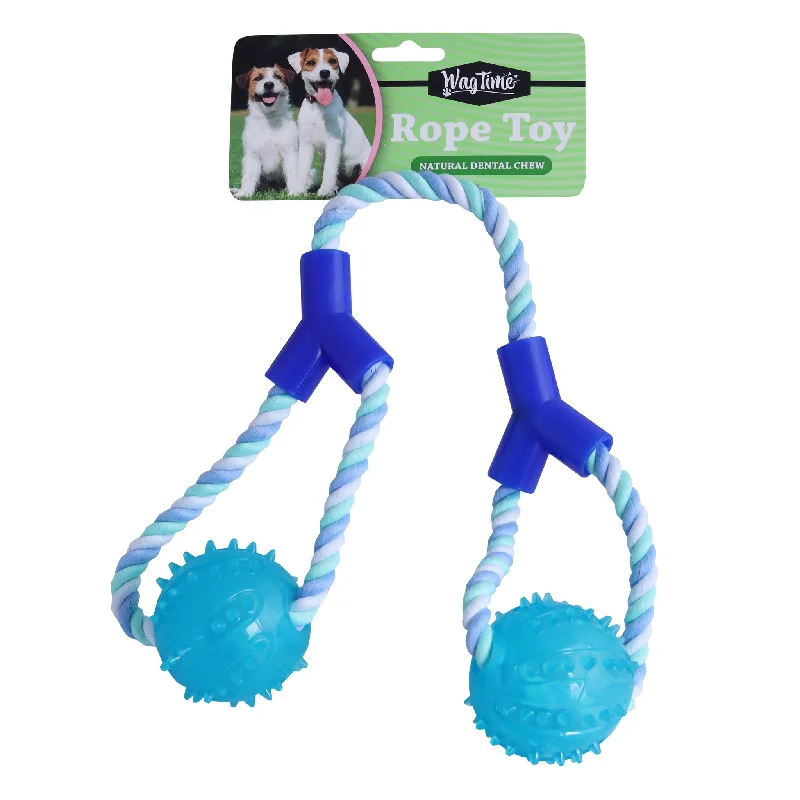 WagTime - Double Ball Tug Rope Toy (53cm)