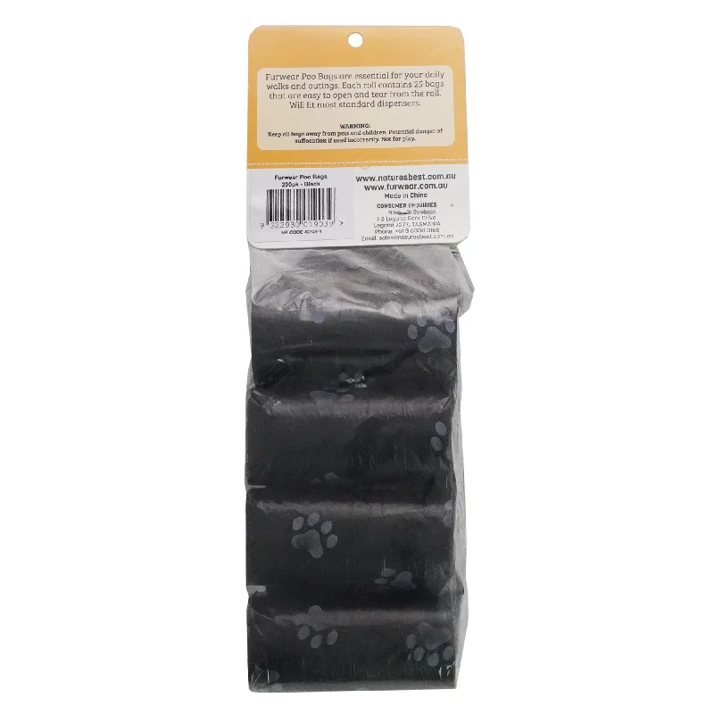 Furwear - Poo Bags (Black) (200pk)