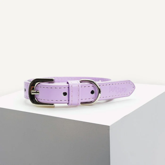 Dan & Sam - Vegan Leather Dog Collar (Lilac)