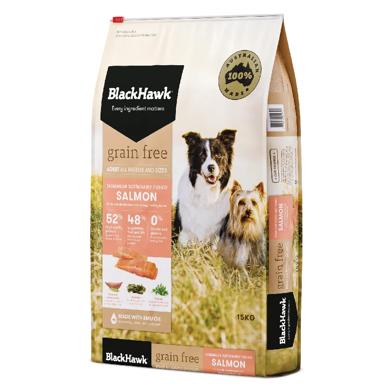 Black Hawk - Grain Free Salmon Dog Dry Food (15kg)