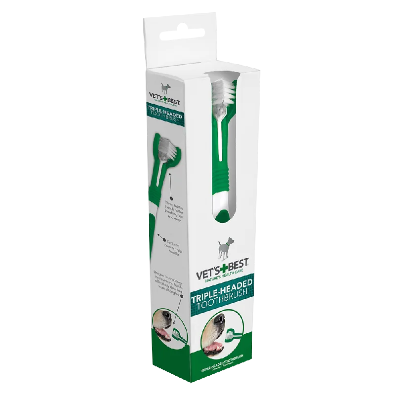 Vets Best - Advanced Triple-Head Toothbrush