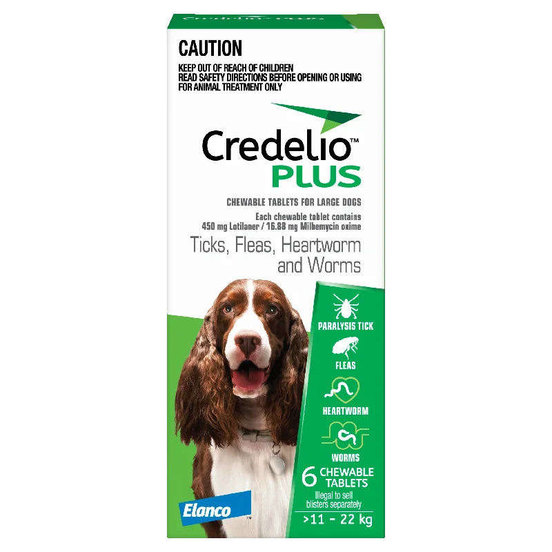 Credelio Plus - Chewable Tablets for Large Dogs (11-22kg) (6pk)