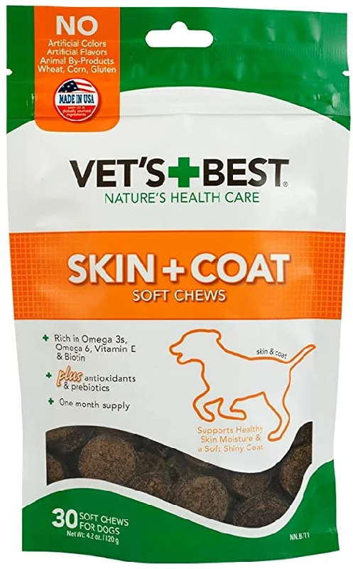 Vet's Best Skin & Coat Soft Chews - 30 Count