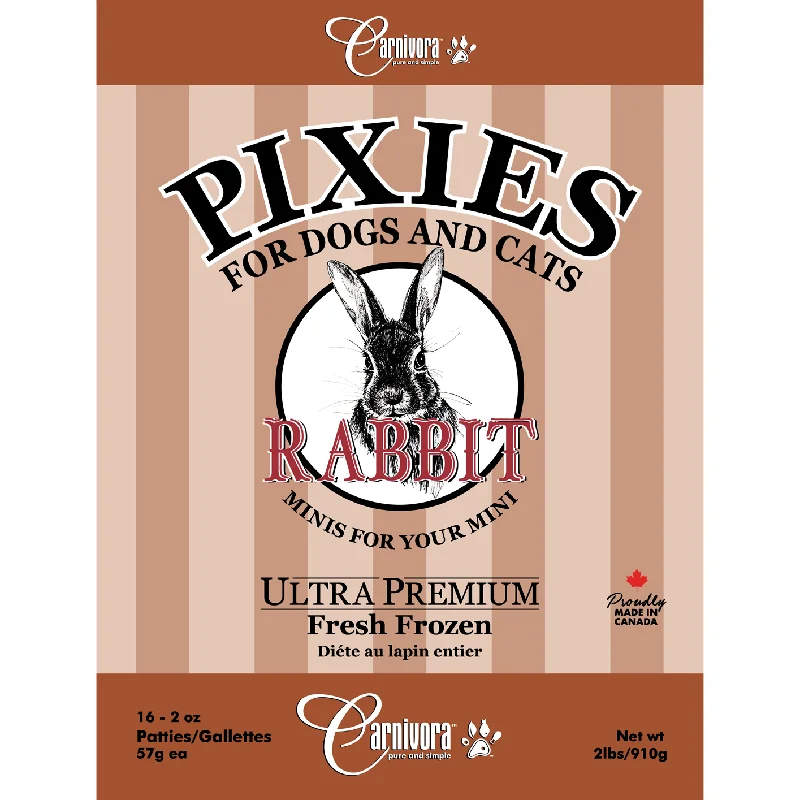 Carnivora - Pixies Mini Rabbit Diet 2oz (56.7g) Patties - 2lb Bag