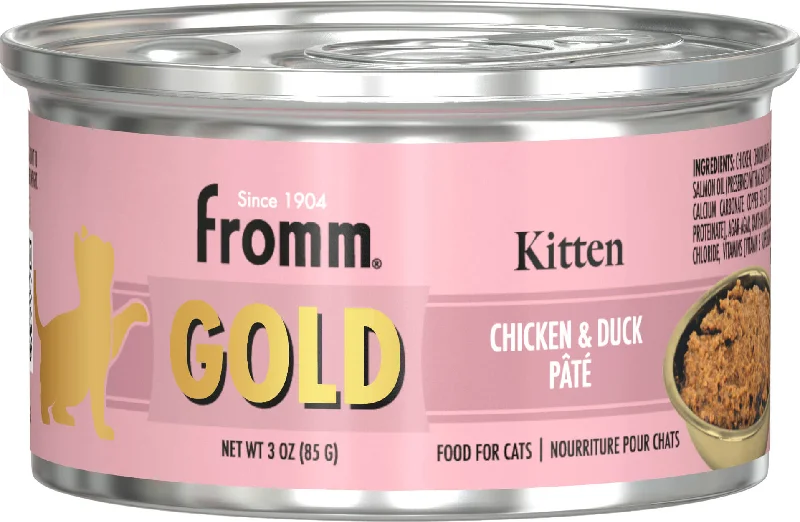 Fromm Wet Cat Food Gold Kitten Chicken & Duck Pate 3oz Can Single