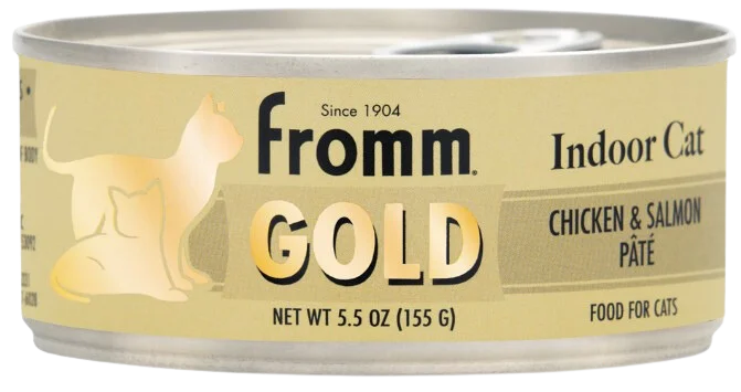 Fromm Wet Cat Food Gold Indoor Chicken & Salmon Pate 5.5oz Can Single