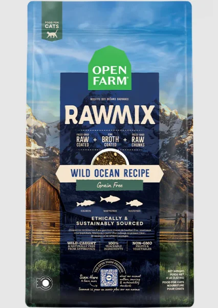 Open Farm Cat Dry GF RawMix Wild Ocean 2.25 lb.