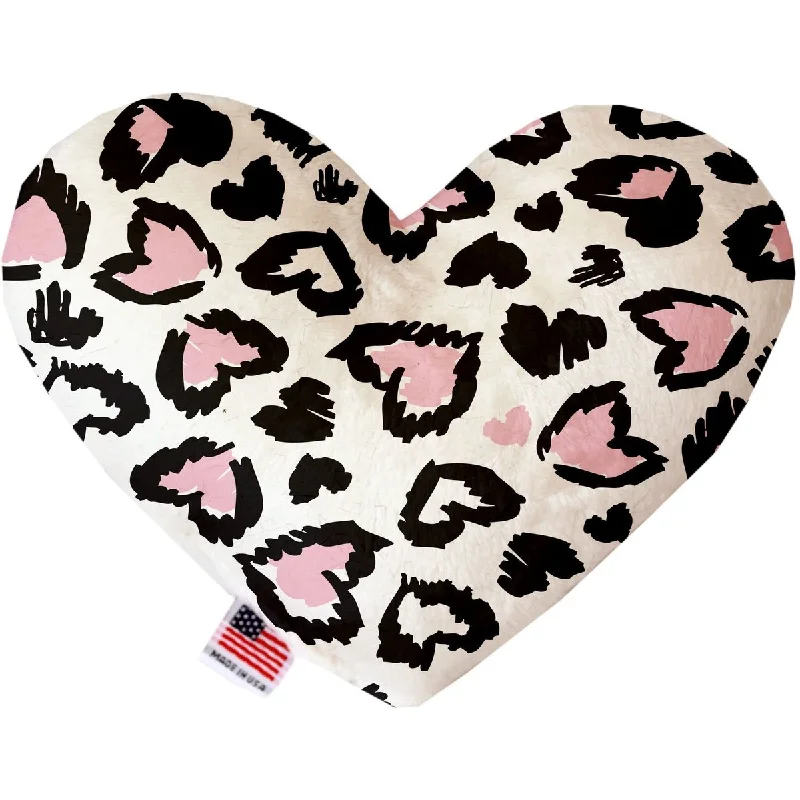 Heart Dog Toy Pink Leopard