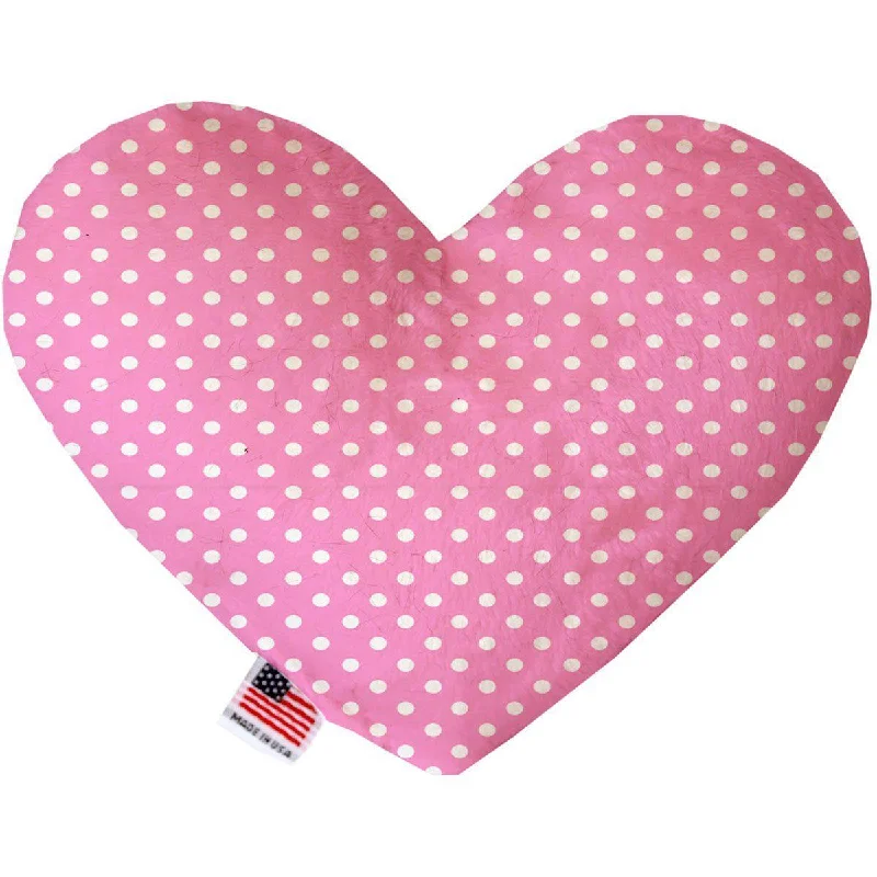 Heart Dog Toy Pink Polka Dots