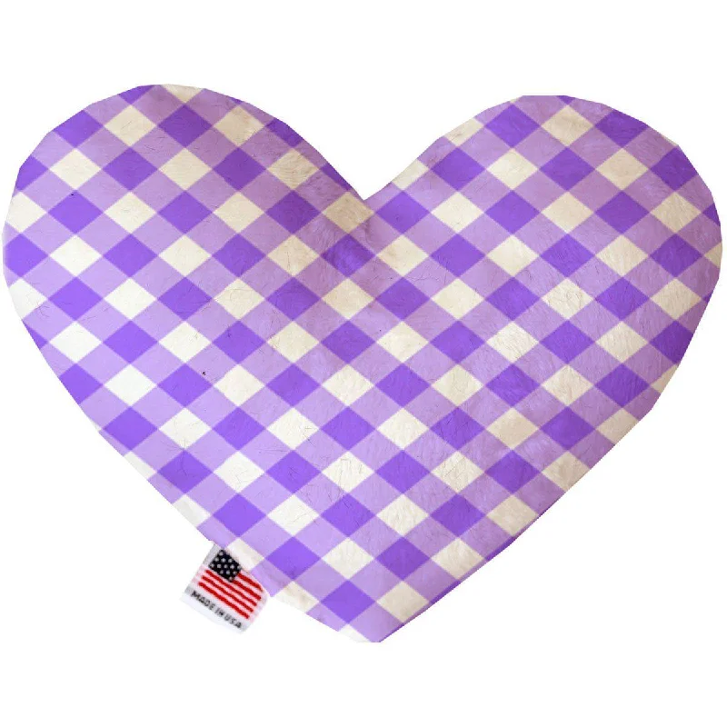 Heart Dog Toy Purple Plaid