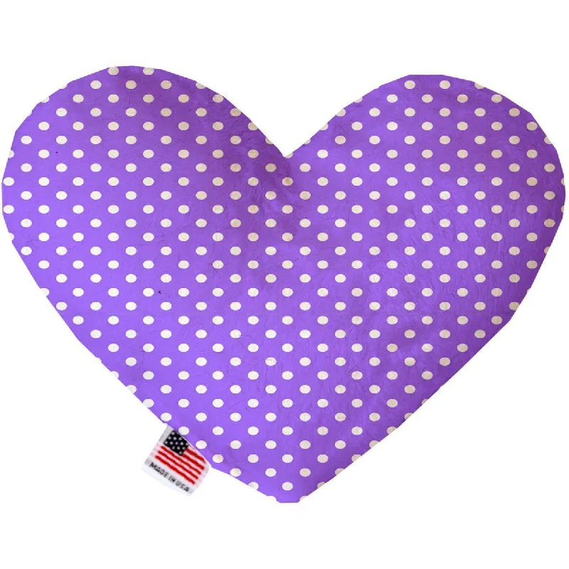 Heart Dog Toy Purple Polka Dots