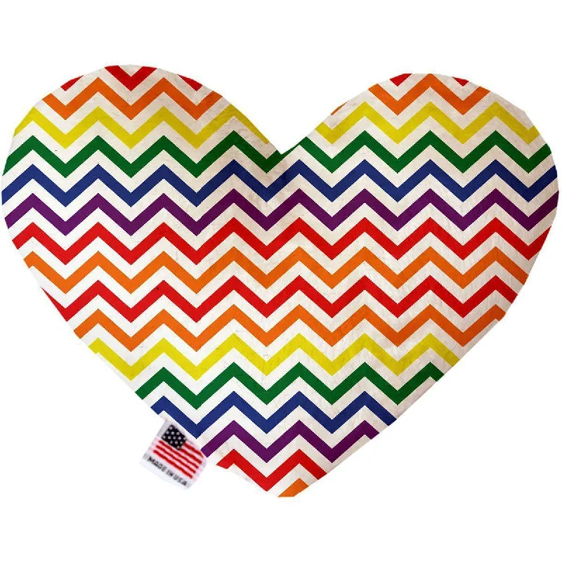 Heart Dog Toy Rainbow Chevron