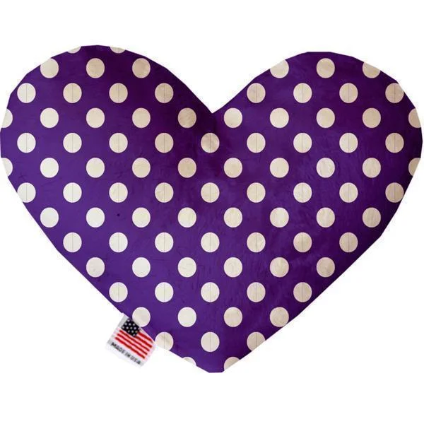 Heart Dog Toy Royal Purple Swiss Dots