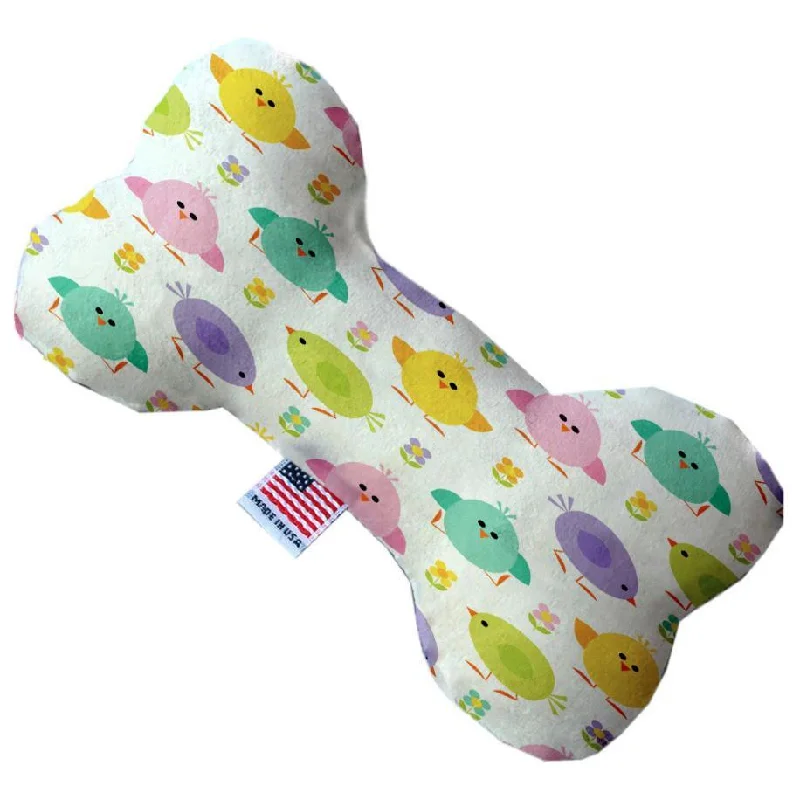 Plush Bone Dog Toy Easter Chickadees