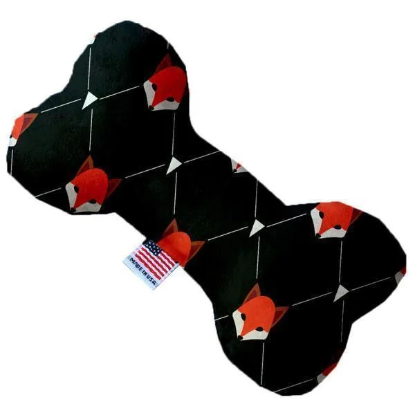 Plush Bone Dog Toy Fox Plaid