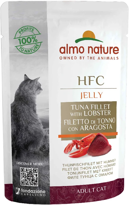 ALMO NATURE HFC Jelly Plic pentru pisici, cu Ton şi Homar 55g