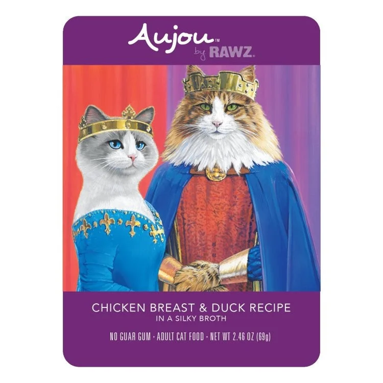 AUJOU by RAWZ Chicken Breast & Duck, 69g (2.4oz) pouch