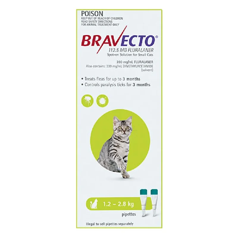 Bravecto Spot On Small Cats 1.2-2.8Kg 2 Pack